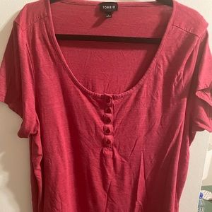 Torrid red Henley